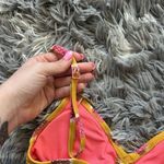 Aerie Pineapple Bikini Ruched Top Yellow Pink Bikini Top Womens Size XS Beach Photo 3