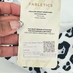Fabletics Women’s Lola Snow Leopard White Black Low Impact Sports Bra XXS Photo 9