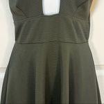 Mystic Hunter Green Super Plunge Neck  Dress Photo 4