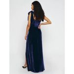 Reformation ๐๐ Westerly Velvet Maxi Dress ~ Danube Blue 12 NWT Photo 4
