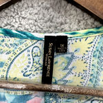 Susan Lawrence VTG Y2K Top  Sleeveless Womens 1X Paisley Ruffle Boho Fairy USA Photo 1