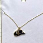 Gold Cowboy Hat Necklace – Western Country Charm Pendant Photo 2
