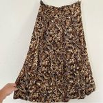 🦋 JH Collectibles Vintage Brown Yellow Floral Midi Skirt Size 14 Photo 0