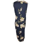 Nine Britton  Women's XL Blue Floral Abigail Brushed Knit Fitted Midi Dress Photo 5
