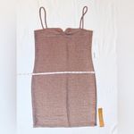 Reformation NWT  Kyla Dress - Taupe Sparkle - M Photo 14