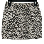 Pistola  size XS‎ denim jean mini skirt snow leopard print cream black gray Photo 0