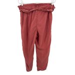Sanctuary Coral Tie-Waist paper bag cropped ankle pants tencel casual L office Photo 2