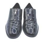 ZARA TRF Women's Blucher Black Patent Leather Zip Oxford US 6.5 EUR 37 Photo 1