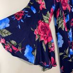 JODIFL  medium women’s long bell sleeve hi low floral dress with side pockets Photo 5