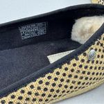 UGG  Indah Tan Burlap Shoes Black Polka Dots Canvas Flat Loafers Women's 9 EUR 40 Photo 6