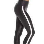 Spanx Faux Leather Leggings With Side Stripe In Very Black Women’s Size Small Photo 2
