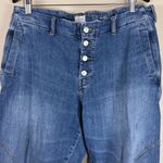 Pilcro The Arni Mid-Rise Button Front Barrel Pant Medium Wash Size 16 Photo 7