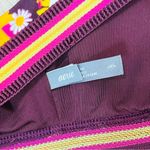 Aerie Pink Yellow Scoop Floral Daisy Retro Swim Bikini Top maroon size s… Photo 3