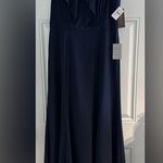 Jenny Yoo $275+  Cecilia Ruffled Chiffon Long Dress Gown wedding bridesmaid  NAVY Photo 8