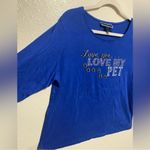 Karen Scott  Sequined “Love Me…Love My Pet” Shirt | Top Photo 2