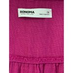 Sonoma NWT  Midi Dress Size 1X Pink Button Front Femme Pockets Cotton Feminine Photo 3