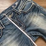 Miss Me Crop Jeans White Stitch Back Pocket Flap Bling JPS5014CR ~ Size 28 Photo 11