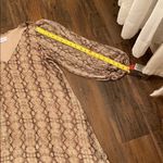 Adrienne  Beige Snake Print Long Sleeve Dress Photo 12