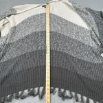 Love Tree  Soft Shawl Poncho Wrap Sweater S Womens Ombre Knit Cardigan Fringe Photo 3