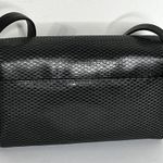 Liz Claiborne Vintage 1983 Crazy Horse Black Geometric Pattern Crossbody Bag Photo 3