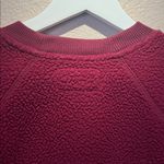 Everlane  Women’s Sherpa Sweatshirt Size XL Burgundy Maroon Photo 7