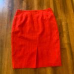 Le Suit  dress suit 8 Red 2 piece Blazer and Skirt 
Tailored and Lined. Photo 13