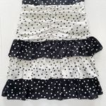 Pretty Little Thing  Polka Dot Ruched Frill Long Sleeve Mini Dress Black White Size 2 Photo 13