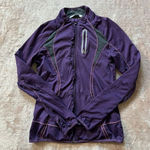 Athleta Women's Purple Ruffle Front Full Zip Pockets Sport Jacket Sz Small Photo 0