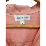 Cloth & Stone Anthropologie Cloth and Stone Top Womens Medium Button Up Tie Front Peach Boho Photo 1