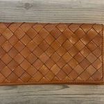 wilson's leather  Woven Leather Pelle Studio Clutch with Lattice Design Photo 0