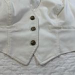 Sincerely Jules Ivory Buttoned Down casual Vest White Size L Photo 3