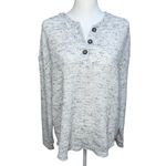 Urban Outfitters  Cozy Oversized Henley Top Womens S Gray Flecked Buttons Soft Photo 4