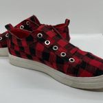 None Buffalo Plaid Sneakers Slip On Style size 7 Photo 2