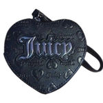 Juicy Couture Liquorice Upgrade U Heart Zip Around Wristlet Wallet Black NEW Photo 0