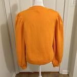 Ganni  Software Isola Puff Shoulder Sweatshirt In Bright Marigold Size Medium Photo 6