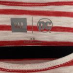 Gap Women’s Red & White Striped Wonder Woman Gold Sequin Cap Sleeve T-Shirt XS Photo 4