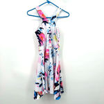 AQUA  size medium sleeveless mini dress‎ white pink yellow blue floral Photo 1