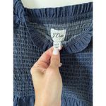 J.Crew Puff Sleeve Mini Dress Denim Blue Size XXS NEW Photo 5