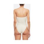 Lido Sedici One Piece Swimsuit Ivory EUC Size S Made in Italy Strapless Photo 2