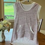 Oversized Tunic Hoodie Purple Heather Scoop Neck Pullover High Low Photo 5