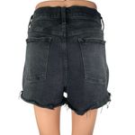 Madewell  Women's Black High Waisted Frayed Cut Off Denim Jean Shorts Size 29 Photo 2