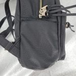 Black Faux Vegan Leather Backpack Applique Heart Lips Eye Flower Kidcore‎ Funky Photo 7