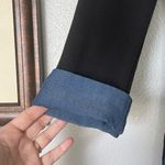 Vince  Knit Long Sleeved Black Crew Neck Top Sweatshirt Blue Side Accents Size XS Photo 8