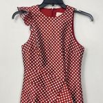 KEEPSAKE The Label Love Light Polka Dot Ruffle Dress Size Small Party Wedding Red Photo 4