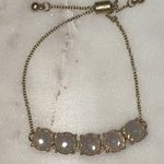 Charming Charlie | Gold Tone with Iridescent Pink Gem Slider Bracelet Photo 0