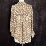 Free People EUC  Animal Print Sheer Button Up Photo 1