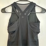 Lululemon Black Mesh Racerback Tank with Built in Bra Size 4 Photo 2