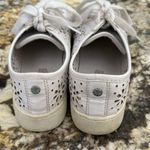 White airy sneakers with flower cutouts Size 8 Photo 4