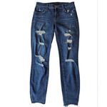 J Brand  Cropped Skinny Leg Jeans in Demented Trouble Destroyed Blue Indigo Sz 26 Photo 1