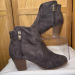 Bella Marie Brown Ankle Booties with Stacked Heel Photo 2